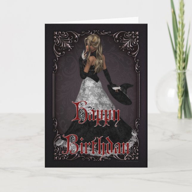 Tarjeta Halloween Witch 4 Octubre Feliz cumpleaños (Anverso)