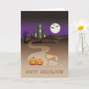 Tarjeta Halloween Y Fawn Iggy Cute Dog