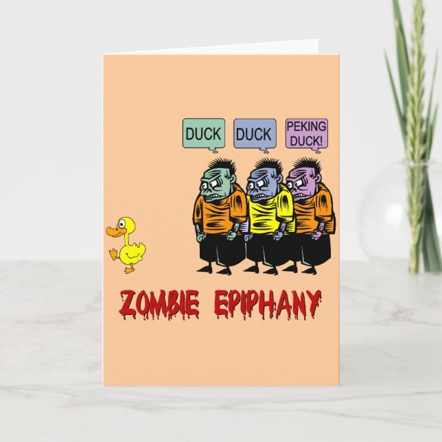 Tarjeta Halloween zombie (Anverso)