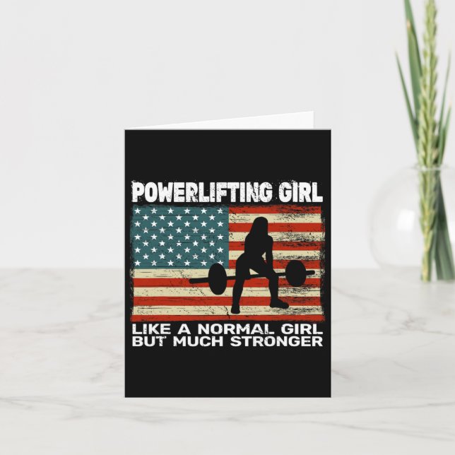 Tarjeta Halterofilia De Levantamiento De Poderosos Para Gy (Anverso)