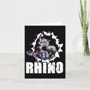 Tarjeta Halterofilia del cuerpo del rinoceronte del Guay