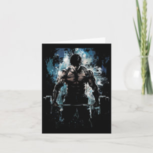 Tarjeta Halterofilia Gimnasio Fitness Fuerza de entrenamie