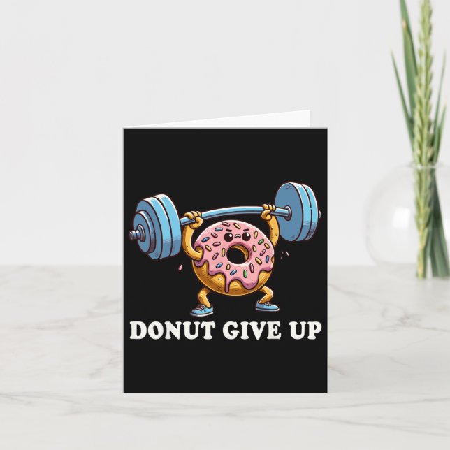 Tarjeta Halterofilia - Gimnasio Funny Fitness Workout Donu (Anverso)