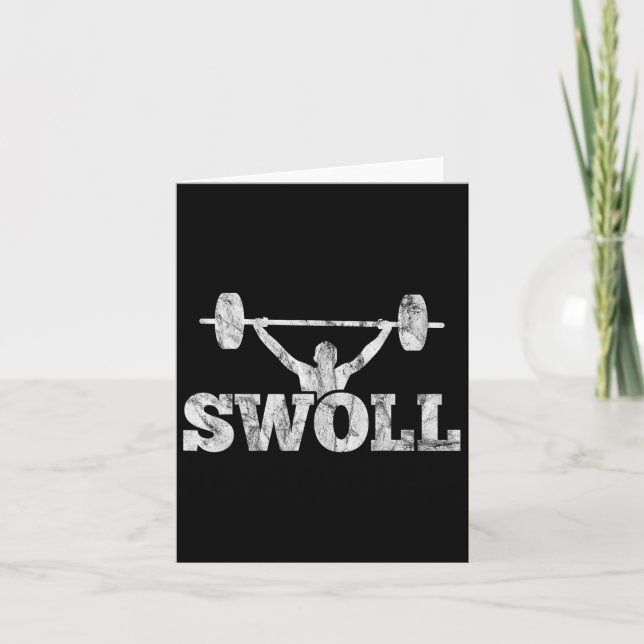 Tarjeta Halterofilia Muscular Y Bodybuildin (Anverso)