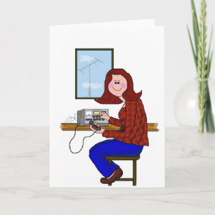 Tarjeta Ham femenino - Auburn o pelo rojo