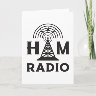 Tarjeta HAM Radio Operador Amateur Antenna Code Gift Idea