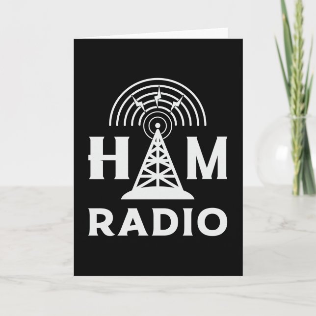 Tarjeta HAM Radio Operator Antenna Code Amateur Gift Idea (Anverso)