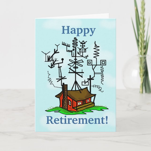 Tarjeta ¡Ham Radio Retirement Greet Card Personalizar! (Anverso)