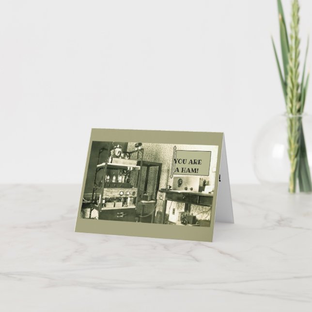 TARJETA HAM RADIO SETUP 1930'S AMATEUR PHOTO (Anverso)