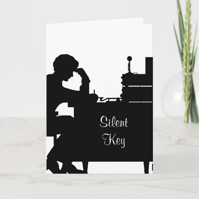 Tarjeta Ham Radio Silent Key Sympathy Card Personalizar. (Anverso)