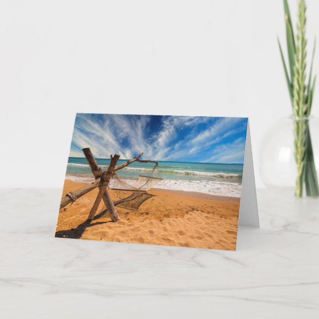 Tarjeta Hamaca en el Tropical Beach Resort (Anverso)