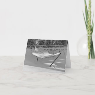 Tarjeta Hamaca en la nieve Notecards