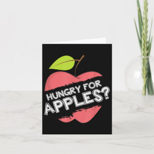 Tarjeta Hambre De Manzanas En Camiseta - Amo Motivador A L