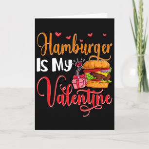 Tarjeta Hamburguesa Es Mi San Valentín Dulce Amante De La