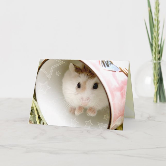 Tarjeta Hammyville - Cute Hamster (Anverso)