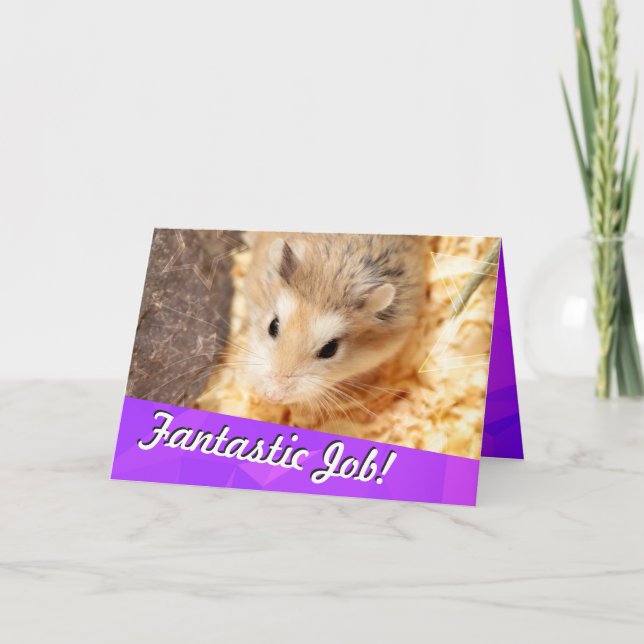 Tarjeta Hammyville - Felicitaciones a Hamster (Anverso)