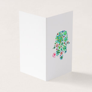Tarjeta Hamsa de arte de las estrellas judías