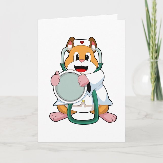 Tarjeta Hámster como Médica de Stethoscope.PNG (Anverso)