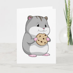 Tarjeta Hámster con galleta