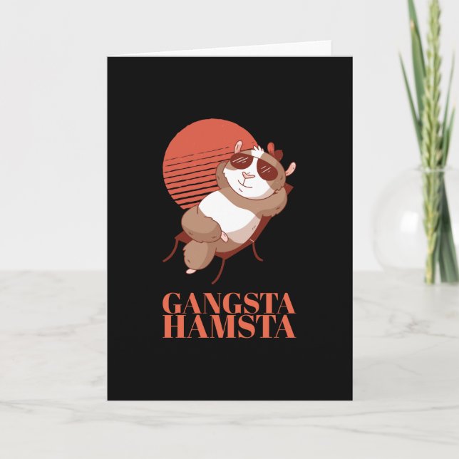 Tarjeta Hamster - Gangsta Hamsta (Anverso)