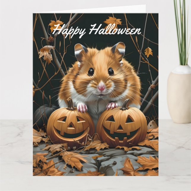 Tarjeta Hamster Halloween (Anverso)