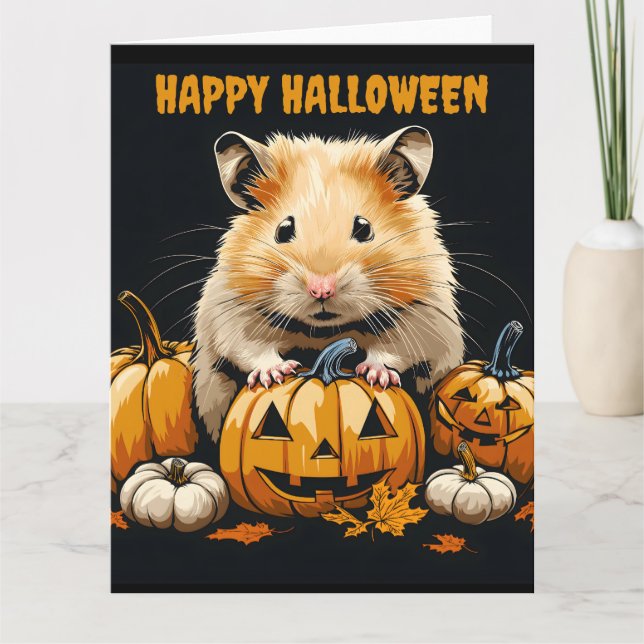 Tarjeta Hamster Halloween (Anverso)