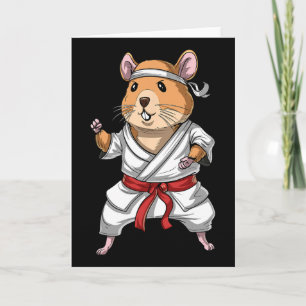Tarjeta Hamster Karate Ninja Jiu-jitsu Judo Taekwondo Mart