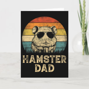Tarjeta Hamster vintage Papá Amantes de los hámsters Papá
