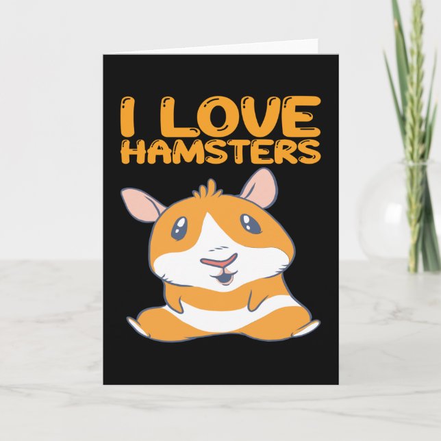 Tarjeta Hamsters - Amo Hamsters (Anverso)