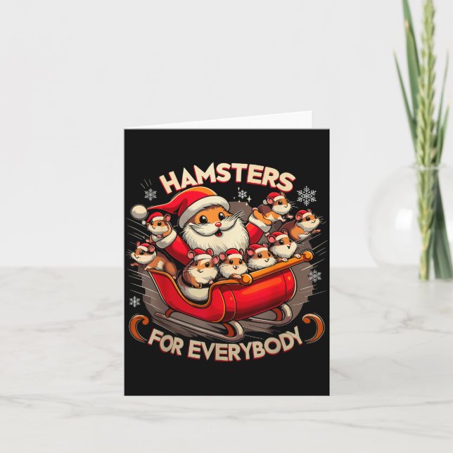 Tarjeta Hamsters For Everybody Christmas Pajamas Hamster K (Anverso)