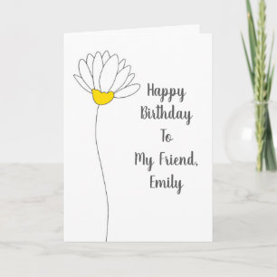 Tarjeta Hand Drawn Daisy