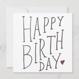 Tarjeta Hand Drawn Happy Birthday 