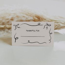Tarjeta Hand Drawn Thankending Dinner Place