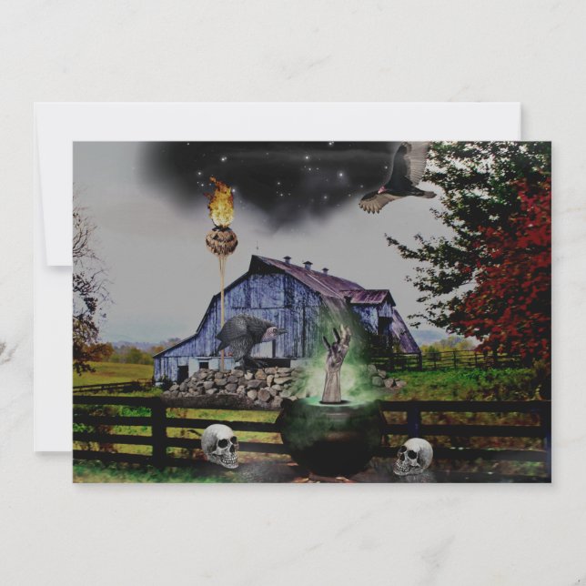 *~* TARJETA Hand Skulls HALLOWEB (Anverso)