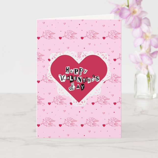 Tarjeta Handmade Happy Valentine's Day Card (Orquídea)