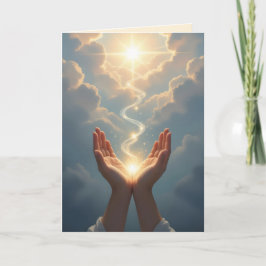 Tarjeta Hands Set the Soul Free, peace, Condolence Card