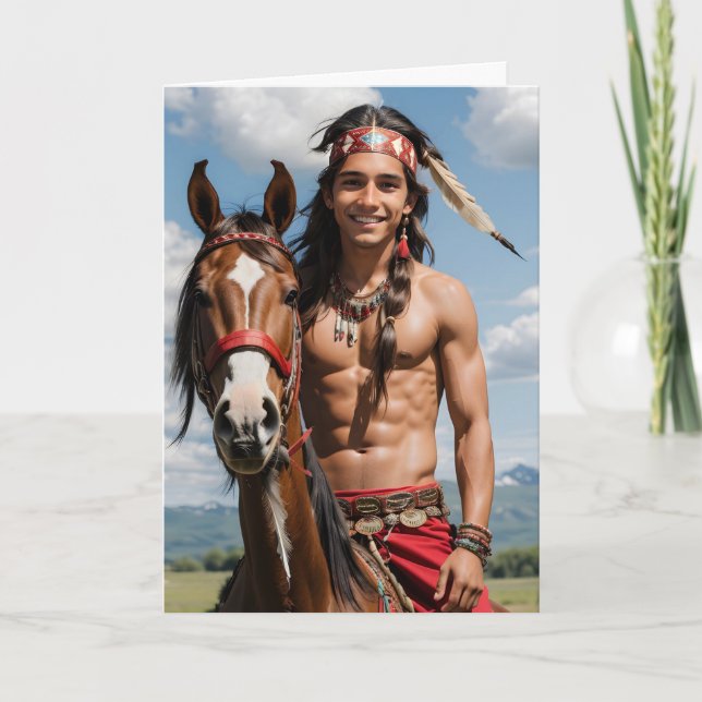 Tarjeta Handsome Native American Wisdom Greetings Card (Anverso)