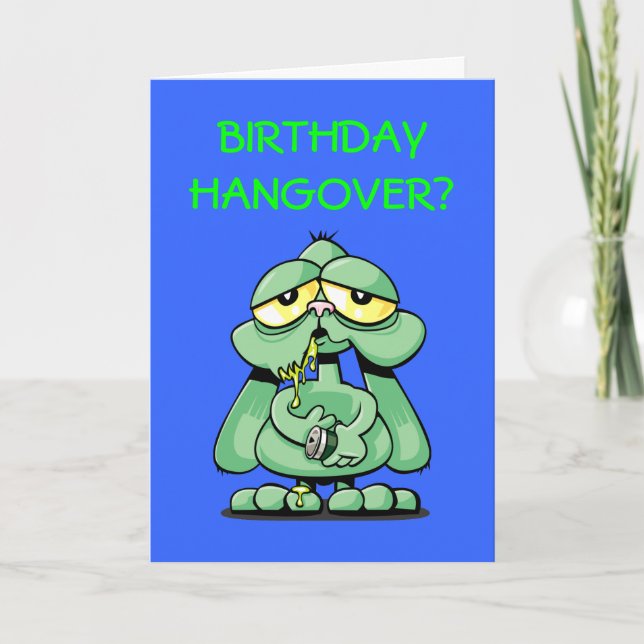 Tarjeta Hangover Bunny (Anverso)