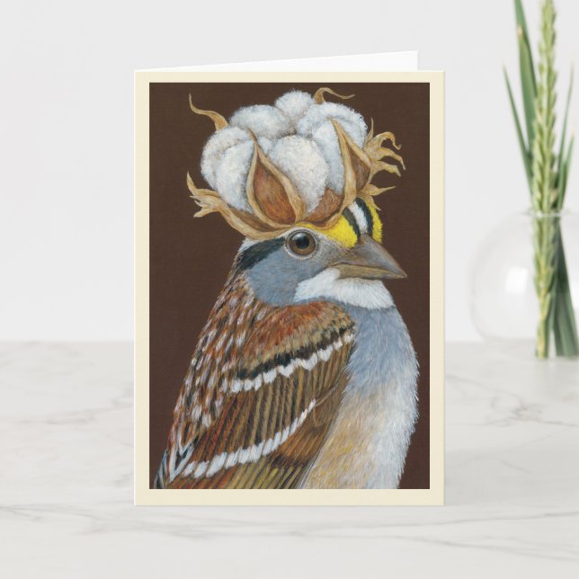 Tarjeta Hank the sparrow folded greeting card (Anverso)
