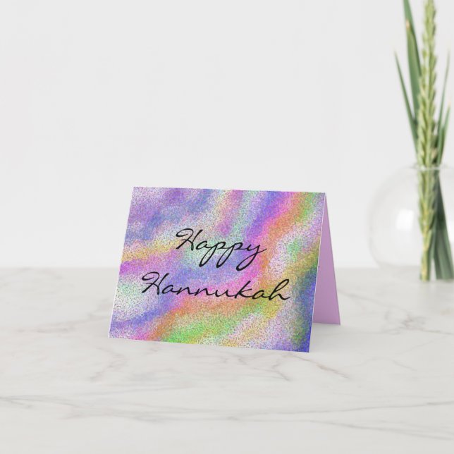 Tarjeta Hannukah Candle Colours (Anverso)