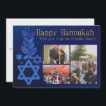 Tarjeta Hannukah de imagen simple azul múltiple<br><div class="desc">¡Comparte múltiples recuerdos con esta tarjeta Hannukah,  intemporal y simple!</div>