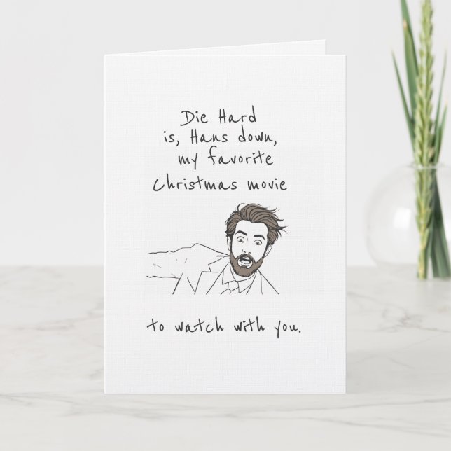 Tarjeta Hans Down Favorite Christmas Movie Card Joke  (Anverso)