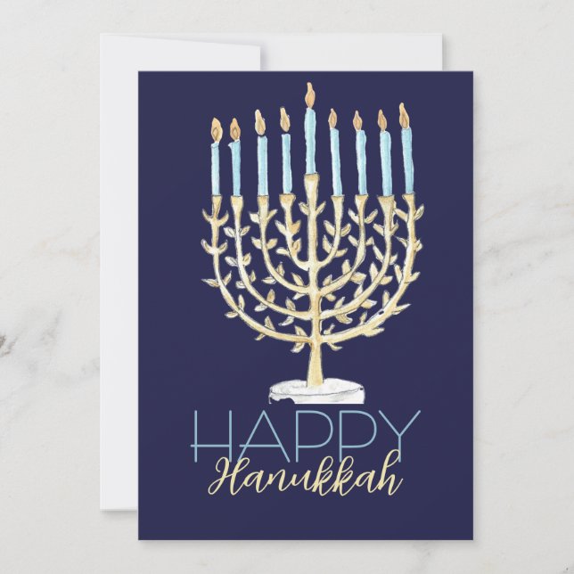 Tarjeta Hanukkah Blue (Anverso)