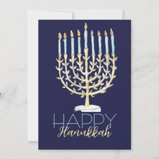 Tarjeta Hanukkah Blue