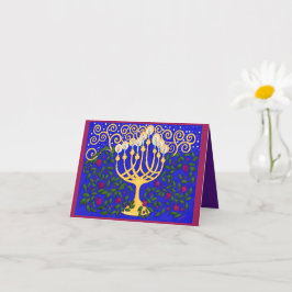 Tarjeta Hanukkah con relleno de luz