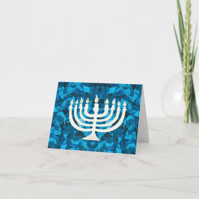 Tarjeta Hanukkah Mosaic (Anverso)