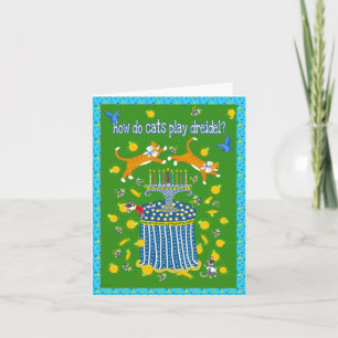 Tarjeta ¡Hanukkah personalizado con Naranjas Tabby Gats!