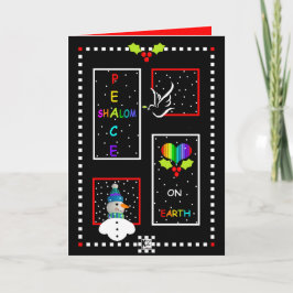 Tarjeta Hanukkah Shalom Sobre La Tierra