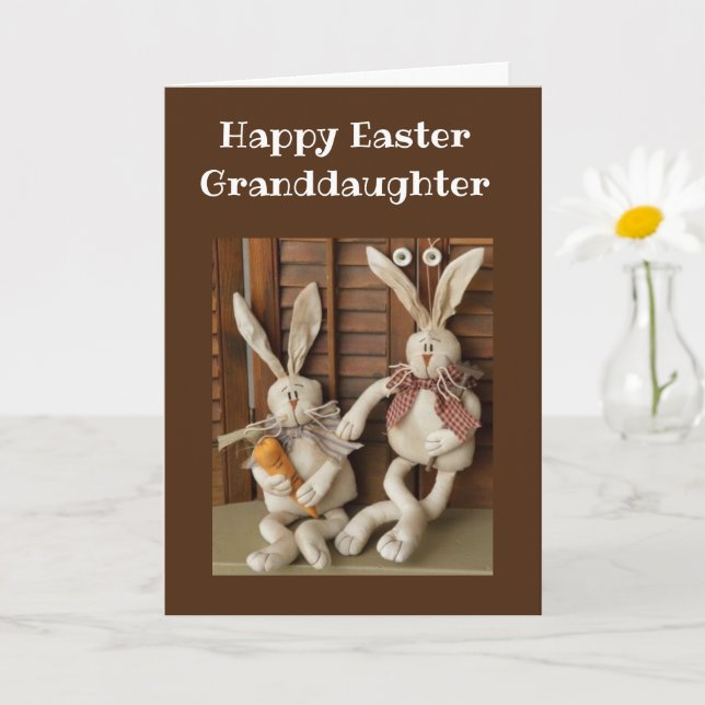 TARJETA HAPPPY EASTER **GRANDDAUGHTER** CARD (Planta pequeña)