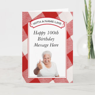 Tarjeta Happy 100th Birthday Greeting Card - Customizable
